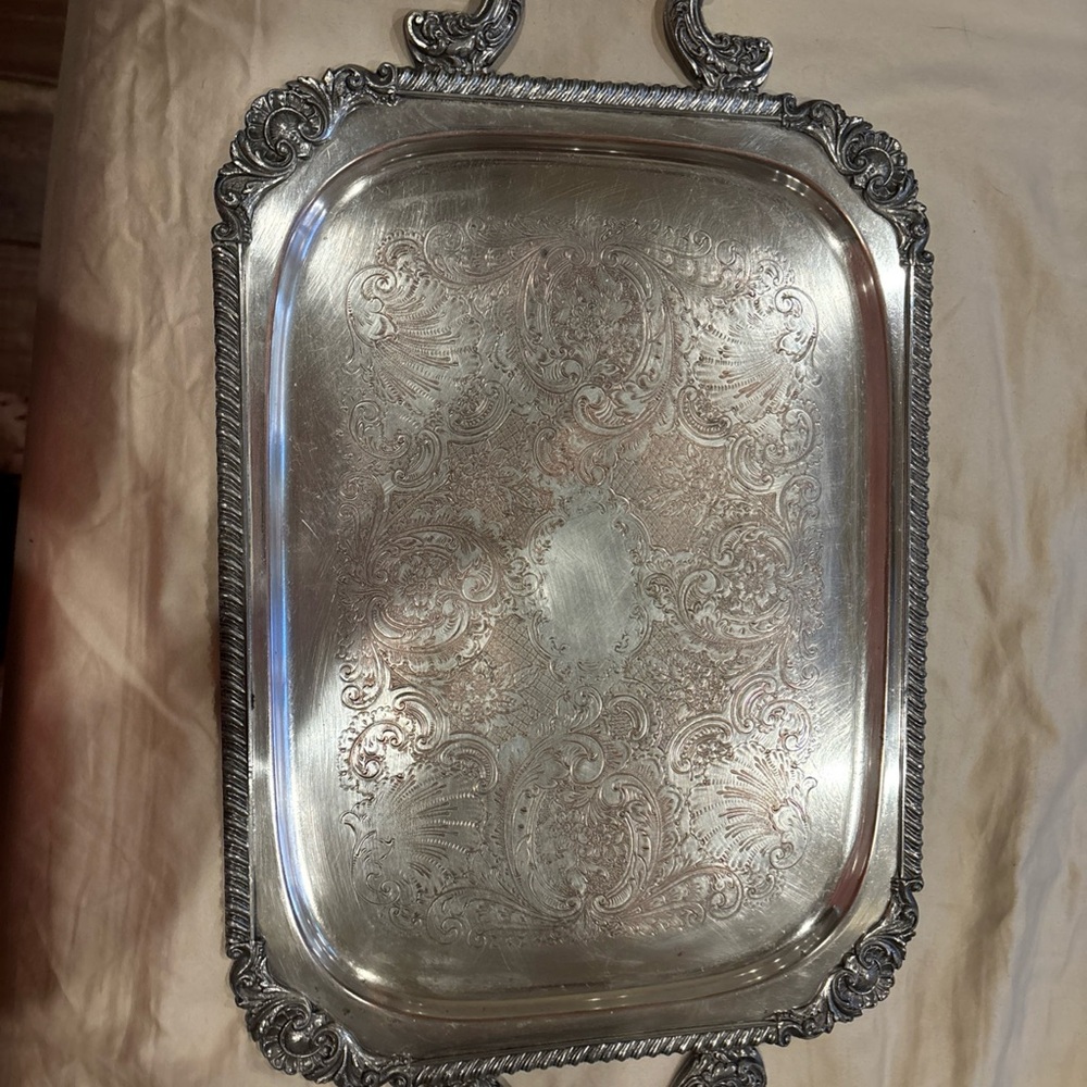 Elegant Silver Serving Tray